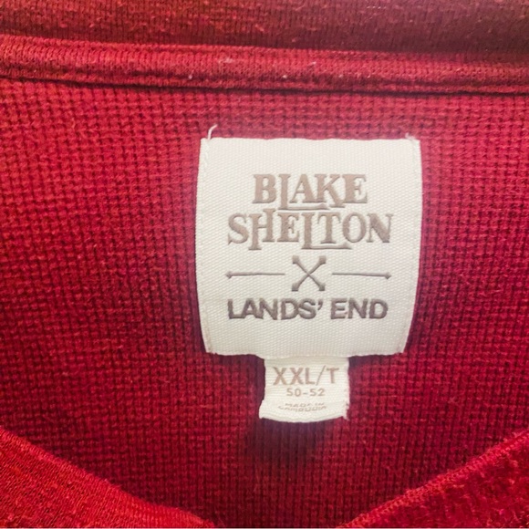 Lands End x Blake Shelton Burgundy Henley Size XXL - Picture 3 of 4